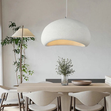 Suspension Wabi Sabi japonaise LED E27, lumière chaude et design artisanal