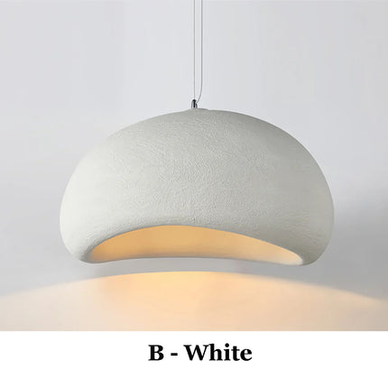 Suspension Wabi Sabi japonaise LED E27, lumière chaude et design artisanal