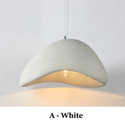 Suspension Wabi Sabi japonaise LED E27, lumière chaude et design artisanal