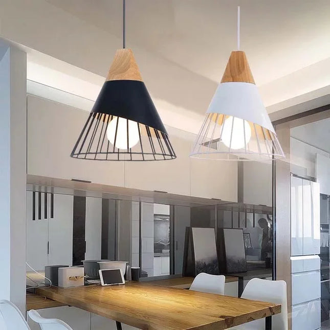 Suspension nordique design forme badminton, lumière d’ambiance cosy