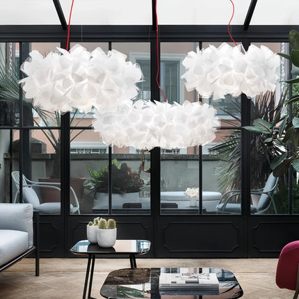 Suspension lustre moderne pétale en cristal noir pour salon et chambre