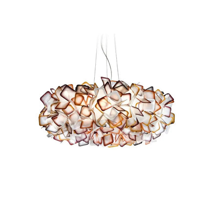 Suspension lustre moderne pétale en cristal noir pour salon et chambre