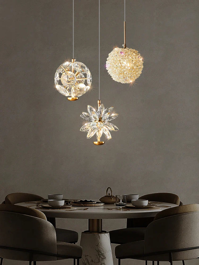 Suspension LED moderne minimaliste en aluminium avec lumière chaude réglable pour salle à manger