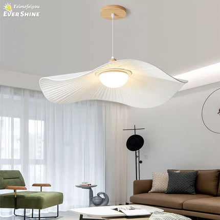 Suspension LED Nordique en fer et tissu, lumière blanche et chaude, pour salon et chambre