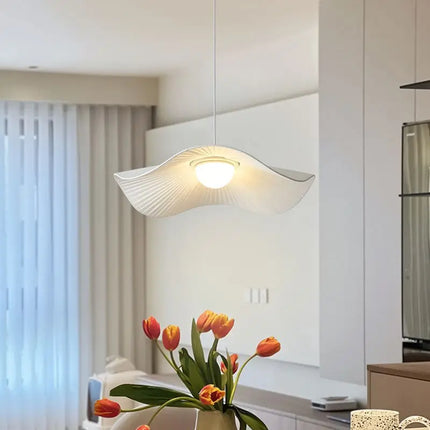 Suspension LED Nordique en fer et tissu, lumière blanche et chaude, pour salon et chambre
