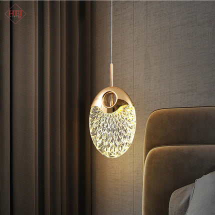 Suspension LED nordique moderne en acrylique, lumière blanche ou chaude pour salon et salle à manger