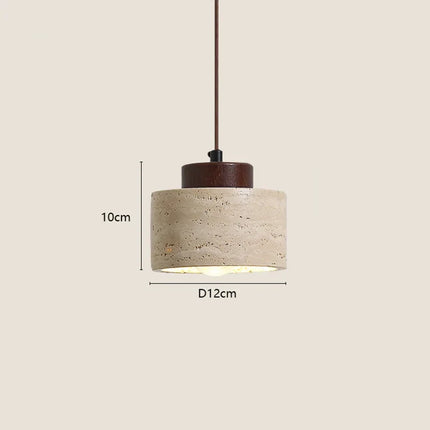 Suspension japonaise wabi-sabi en pierre jaune, lumière chaleureuse pour chambre