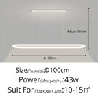Blanc 100cm 43W / Lumière Froide Blanc sans télécommete