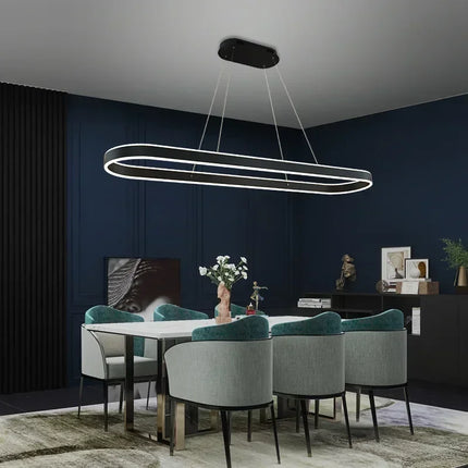 Suspension LED moderne en aluminium pour salon et chambre, lumière chaleureuse