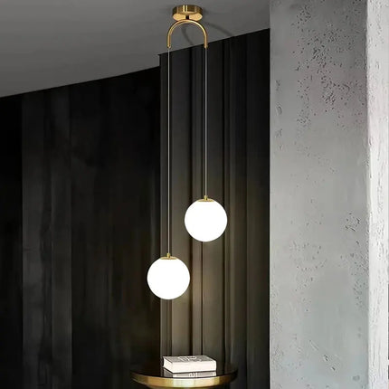 Suspension verre moderne LED design nordique pour salon et chambre 220V