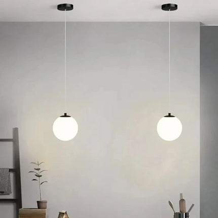 Suspension verre moderne LED design nordique pour salon et chambre 220V