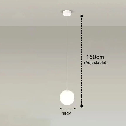 Suspension verre moderne LED design nordique pour salon et chambre 220V