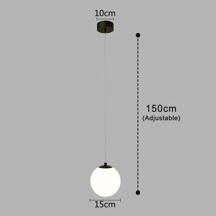 Suspension verre moderne LED design nordique pour salon et chambre 220V