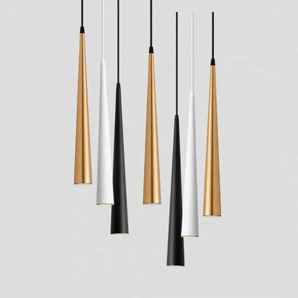 Suspension LED COB moderne en aluminium, lumière blanche chaude, 27-46 cm, 5W