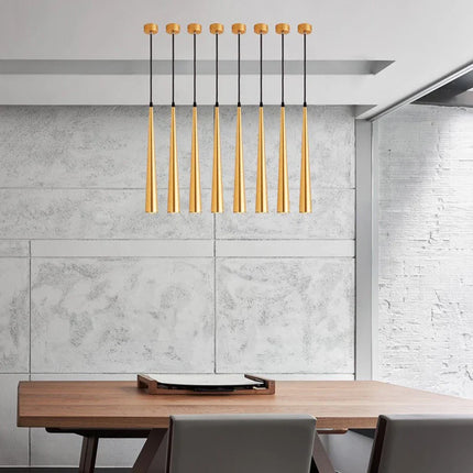 Suspension LED COB moderne en aluminium, lumière blanche chaude, 27-46 cm, 5W