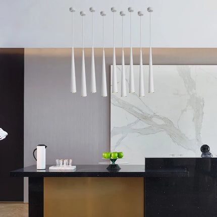 Suspension LED COB moderne en aluminium, lumière blanche chaude, 27-46 cm, 5W
