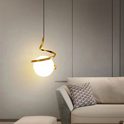 Suspension LED moderne en verre et métal pour intérieur design