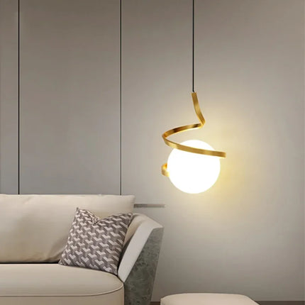 Suspension LED moderne en verre et métal pour intérieur design