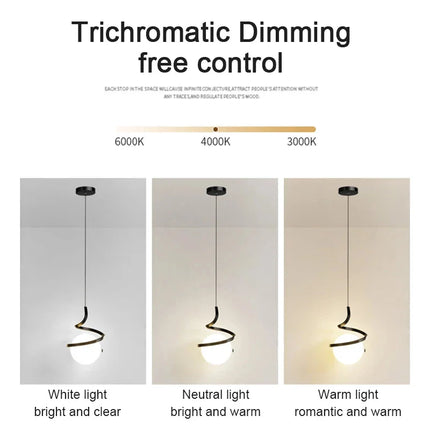 Suspension LED moderne en verre et métal pour intérieur design