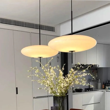 Suspension moderne LED en acrylique forme soucoupe volante pour intérieur