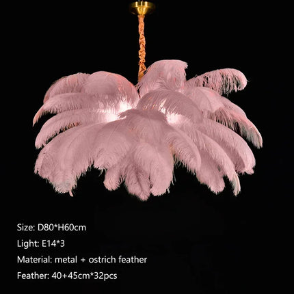Suspension nordique en plumes LED, luminaire décoratif pour salon et chambre