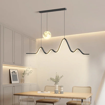 Suspension LED Moderne en Métal pour Restaurant et Bar, Éclairage Intérieur Élégant
