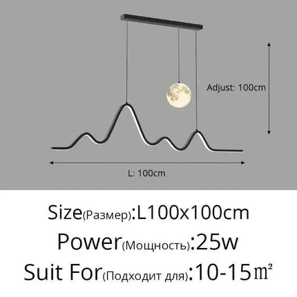Suspension LED Moderne en Métal pour Restaurant et Bar, Éclairage Intérieur Élégant