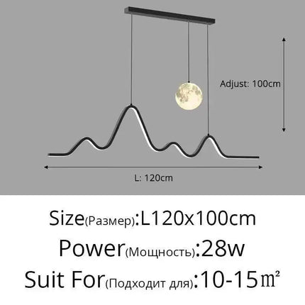 Suspension LED Moderne en Métal pour Restaurant et Bar, Éclairage Intérieur Élégant