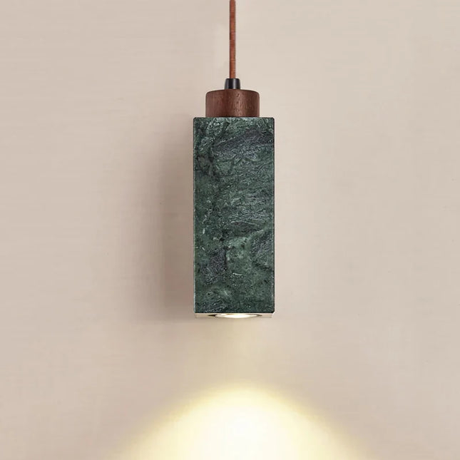 Suspension LED en marbre vert naturel, design nordique élégant, luminaire décoratif pour chambre et restaurant