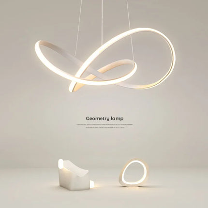 Suspension LED moderne en aluminium, luminaire décoratif d’intérieur
