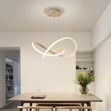 Suspension LED moderne en aluminium, luminaire décoratif d’intérieur