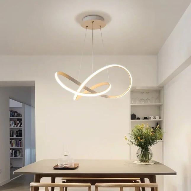 Suspension LED moderne en aluminium, luminaire décoratif d’intérieur
