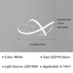 Blanc D50cm / Naturell Blanc(sans télécommete)