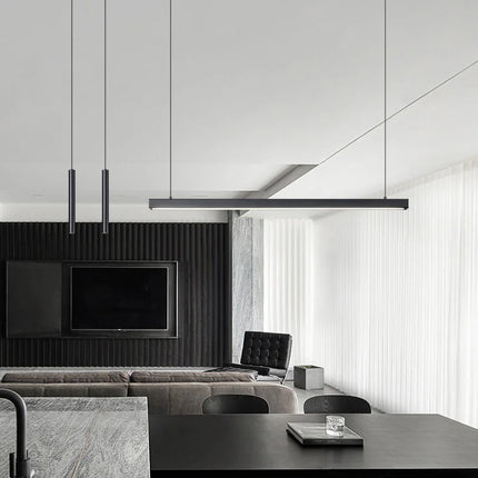 Suspension moderne nordique en fer pour salle à manger, lumière chaude