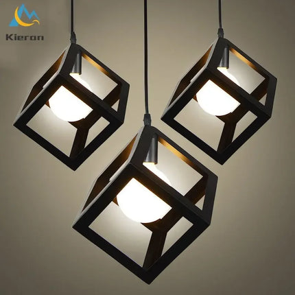Suspension moderne en fer style américain pour salon et chambre