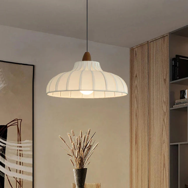 Suspension moderne en tissu Wabi-Sabi, éclairage cosy pour intérieur