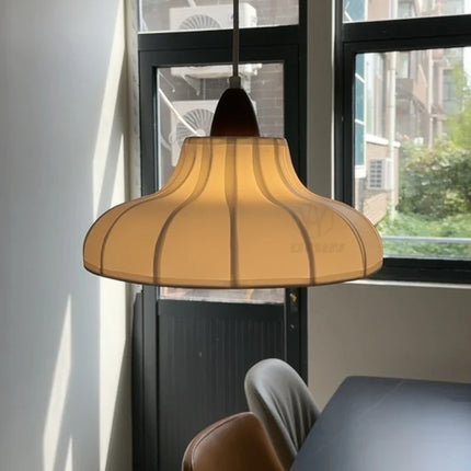 Suspension moderne en tissu Wabi-Sabi, éclairage cosy pour intérieur