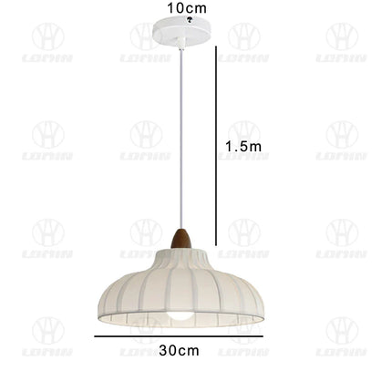 Suspension moderne en tissu Wabi-Sabi, éclairage cosy pour intérieur