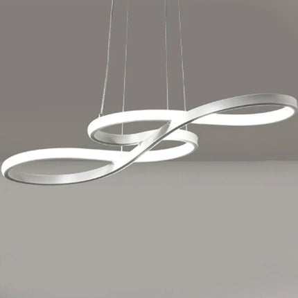 Suspension LED îlot cuisine moderne dimmable avec télécommande, lumière chaleureuse
