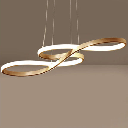 Suspension LED îlot cuisine moderne dimmable avec télécommande, lumière chaleureuse
