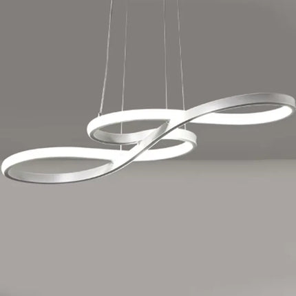 Suspension LED îlot cuisine moderne dimmable avec télécommande, lumière chaleureuse