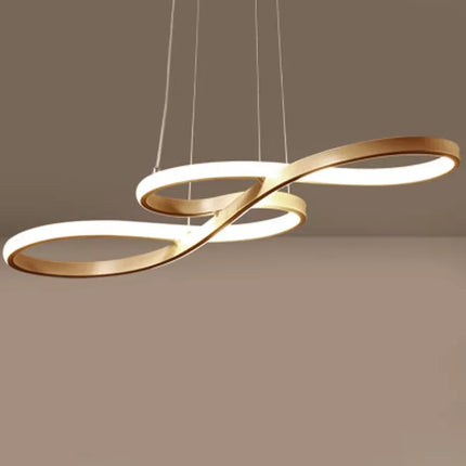 Suspension LED îlot cuisine moderne dimmable avec télécommande, lumière chaleureuse