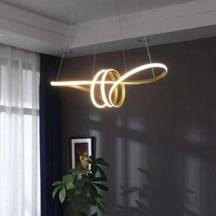Suspension LED îlot cuisine moderne dimmable avec télécommande, lumière chaleureuse