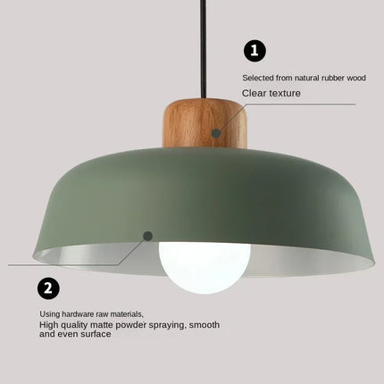 Suspension design nordique moderne en aluminium, lumière chaude et ambiance cosy