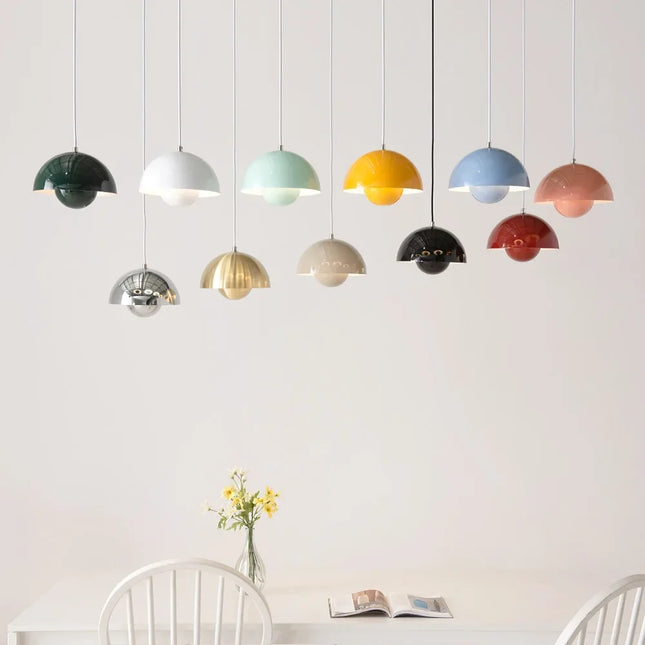 Suspension moderne 23 cm en métal multicolore pour éclairage intérieur