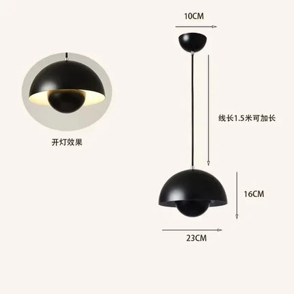 Suspension moderne 23 cm en métal multicolore pour éclairage intérieur