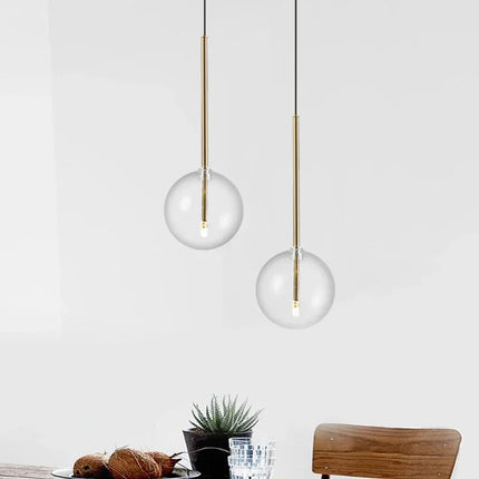 Suspension moderne nordique en verre boule pour salon et salle à manger