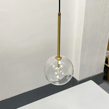 Suspension moderne nordique en verre boule pour salon et salle à manger