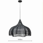 noir / 40CM / Sans ampoule