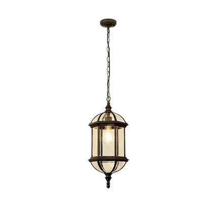 Suspension LED étanche en aluminium style européen pour extérieur, éclairage chaleureux